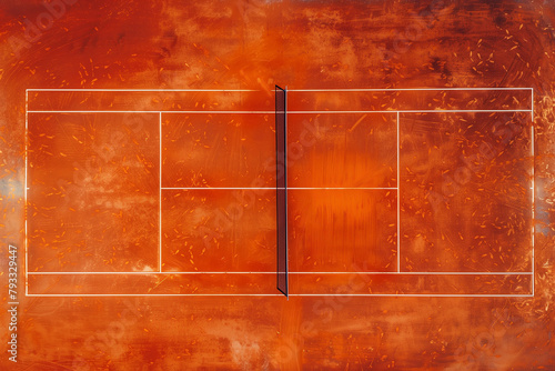 Obraz na płótnie Tennis Clay Court. View from the bird's flight. w salonie