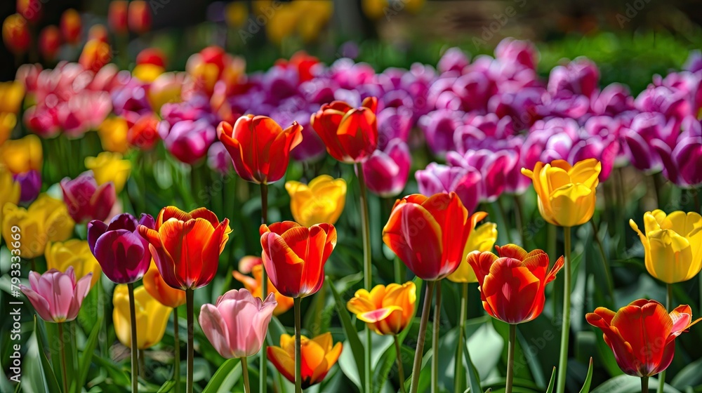 Gorgeous vibrant tulips