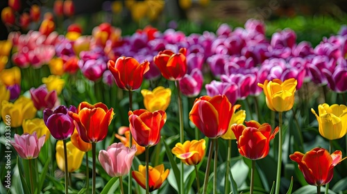 Gorgeous vibrant tulips