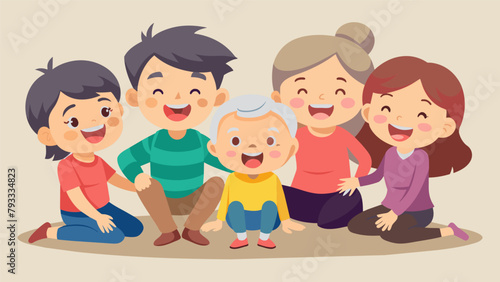 A group of grandchildren huddled on the floor eyes wide with wonder and laughter as their grandparents act out funny and inspiring stories from