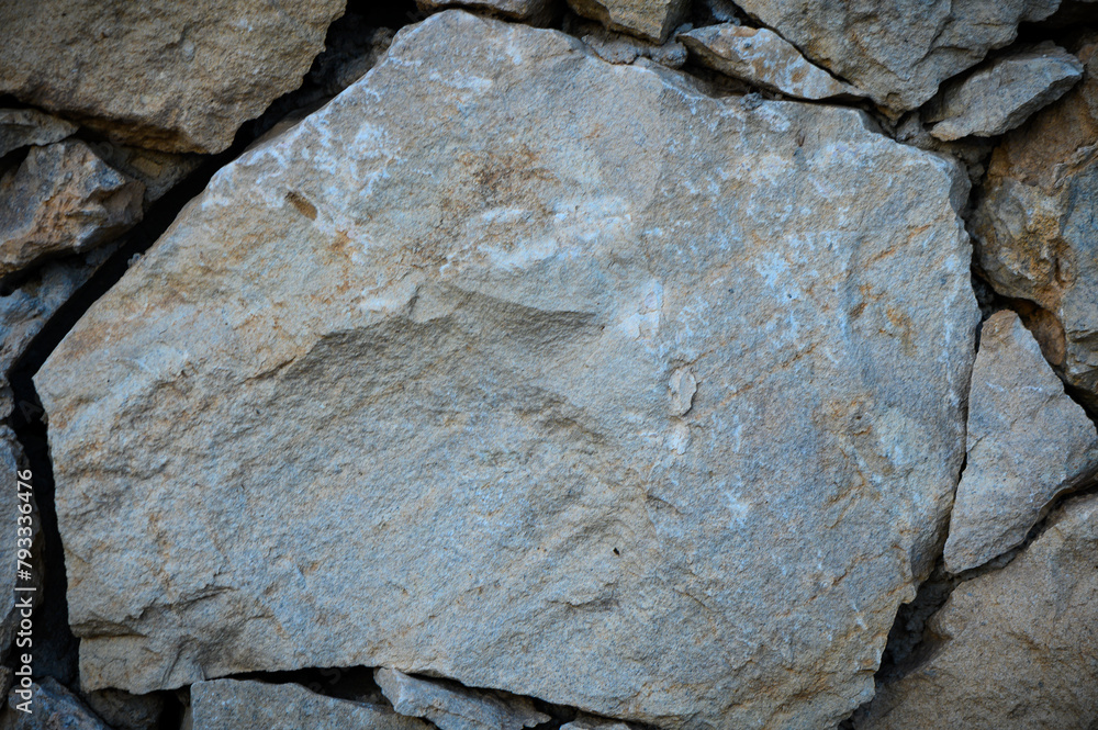 Fototapeta premium Wall of stones as a texture for background 3