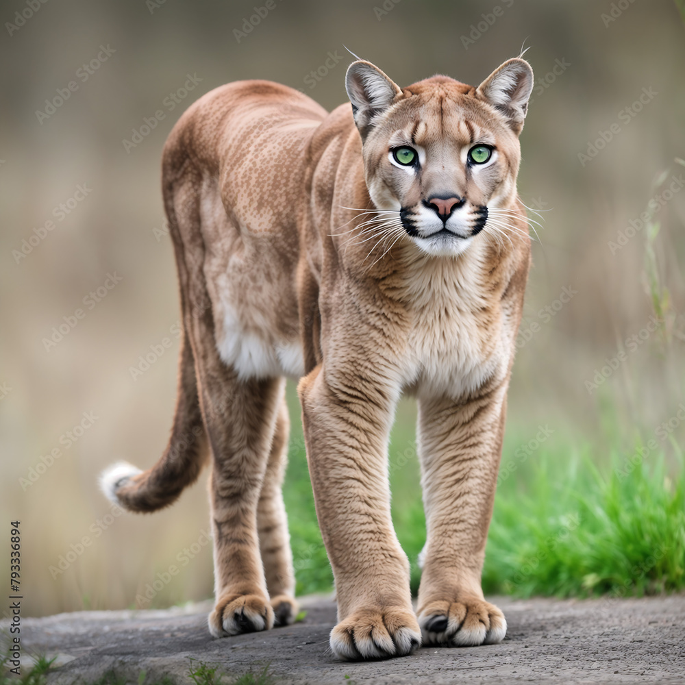 Fototapeta premium Puma green eyes