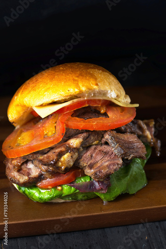 Obraz na płótnie roast beef sandwich w salonie