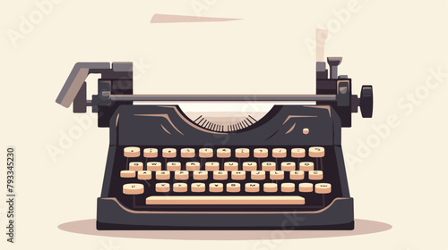 Vector of typewriter icon 2d flat cartoon vactor il