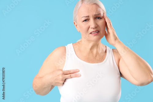 Mature woman suffering from...