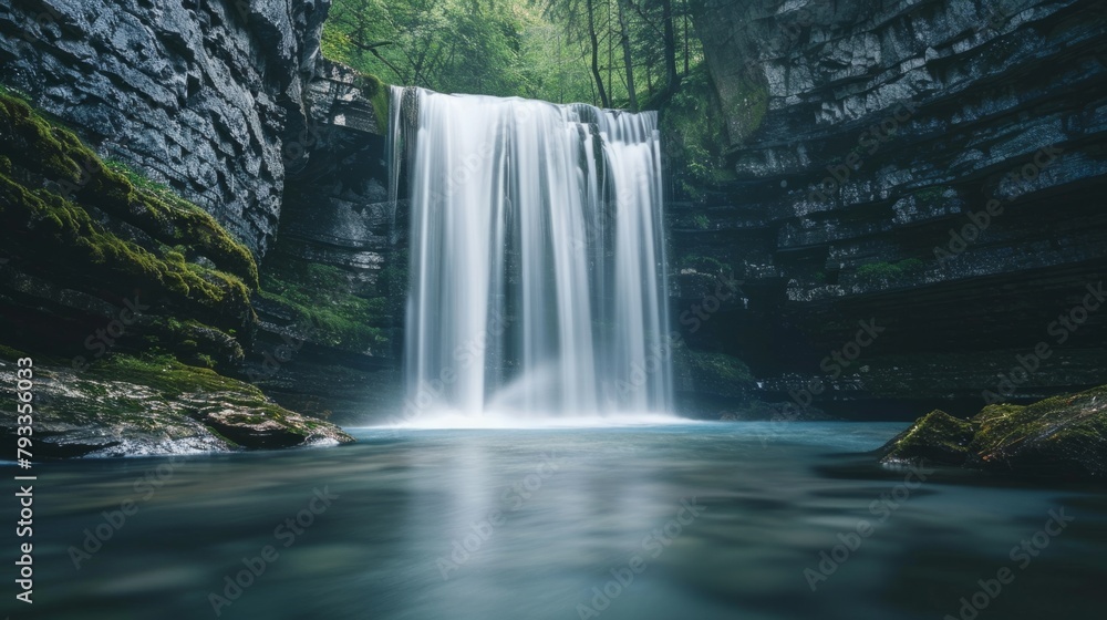 Fototapeta premium exposure of a river or waterfall. generative ai