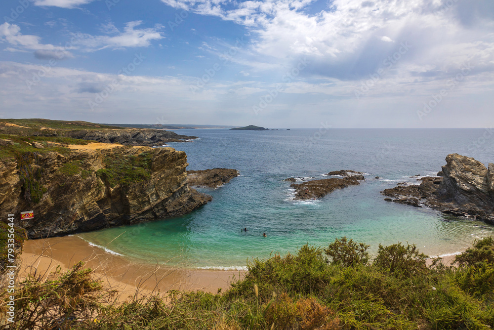 Beautiful beaches in the vicentine coast, located in the picturesque village of Porto Covo, Alentejo - Portugal