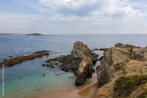 Beautiful beaches in the vicentine coast, located in the picturesque village of Porto Covo, Alentejo - Portugal photo