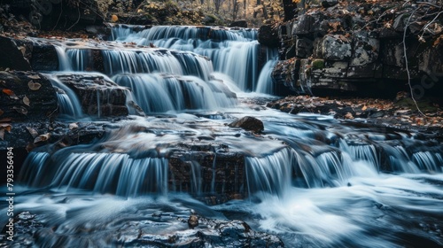 exposure of a river or waterfall. generative ai