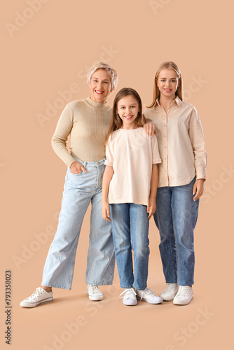 Little girl with her mom an...