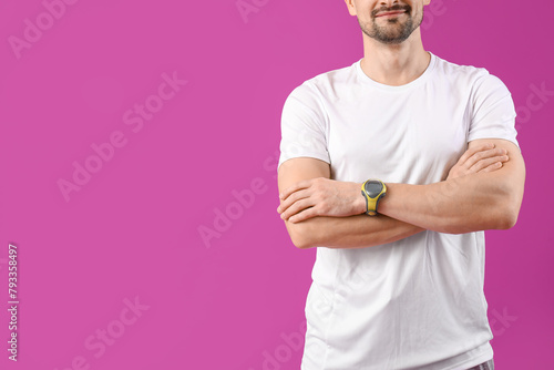Handsome young happy man in...