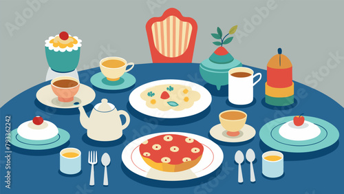 A table set with mismatched vintage plates and lery celebrating the unique combination of personalities that comes together for a first cooking