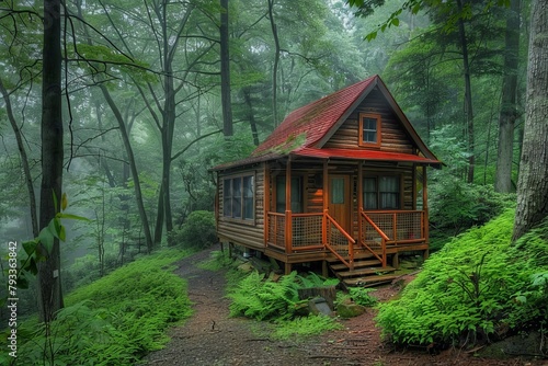 Beautiful cabin in the woods for serene solitude and harmonious connection with nature © Yevhen