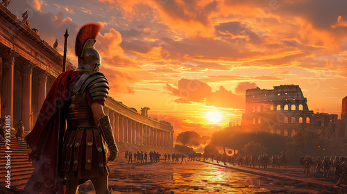 statue, sculpture gladiator stoic