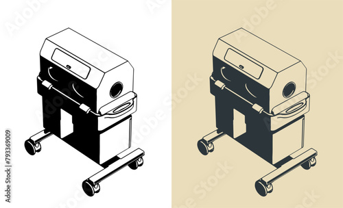 Baby Incubator illustrations
