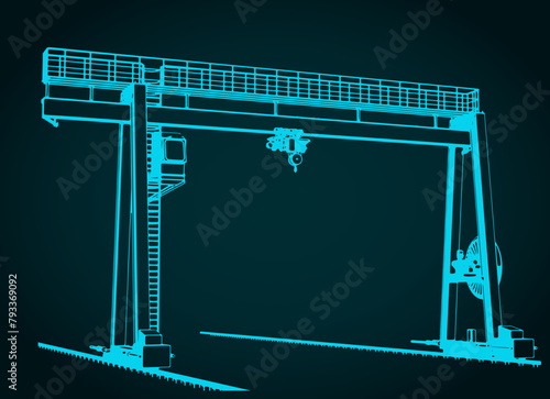 Gantry crane illustration