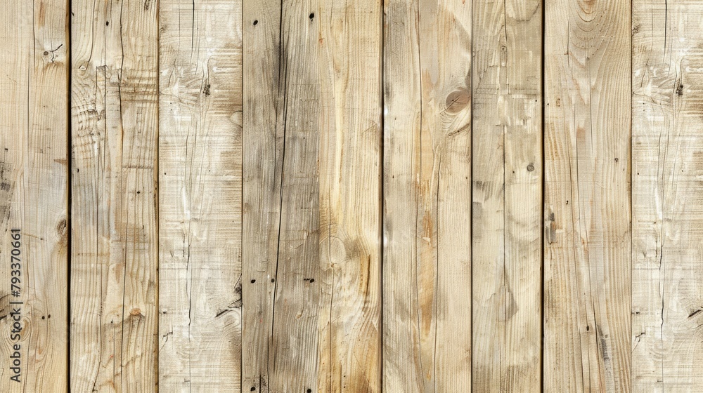 Fototapeta premium Patterned Symmetry: A Row of Wooden Boards Showcasing a Variety of Grain Patterns.