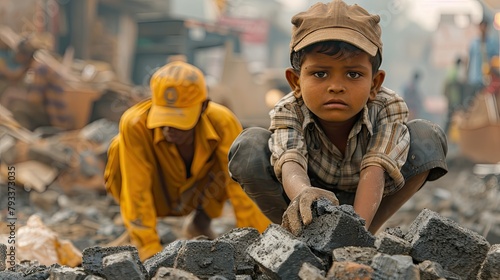 Celebrating the World Day Against Child Labour let s shed light on the plight of children forced into construction work their tiny hands bearing the burden
