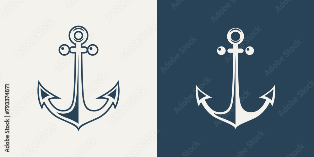 Vector Anchors. Anchor Silhouette Icon Set. Anchor with Outline. Anchor Design Template. Vector Illustration Vector Anchors. Anchor Silhouette Icon Set. Anchor with Outline. Anchor Design Template. Vector Illustration