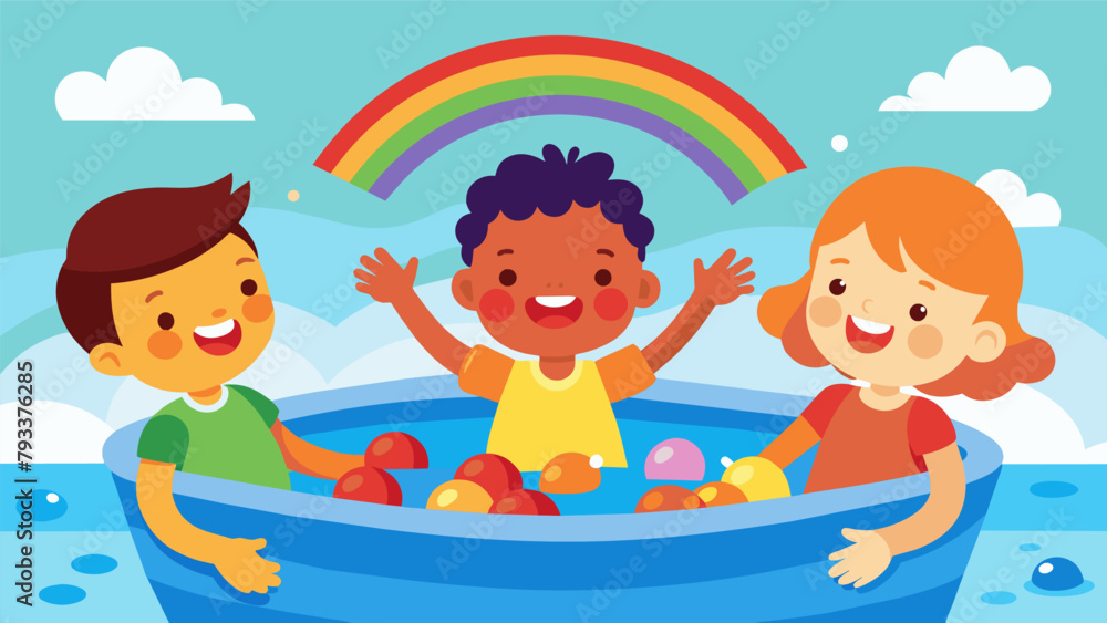 Children squealed in delight as they took turns bobbing for apples in a trough filled with clear water and floating rainbowcolored gummy Children squealed in delight as they took turns bobbing for apples in a trough filled with clear water and floating rainbowcolored gummy