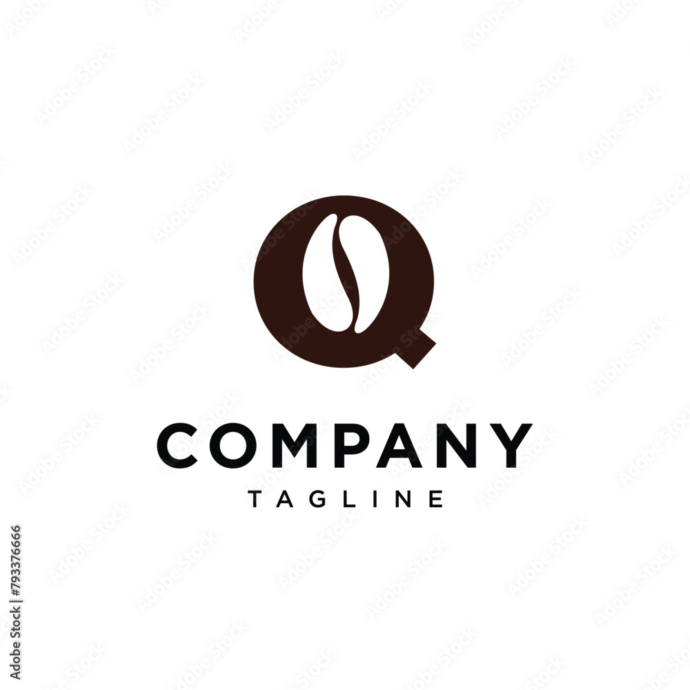 Letter Q Coffee bean logo icon vector template.eps Letter Q Coffee bean logo icon vector template.eps