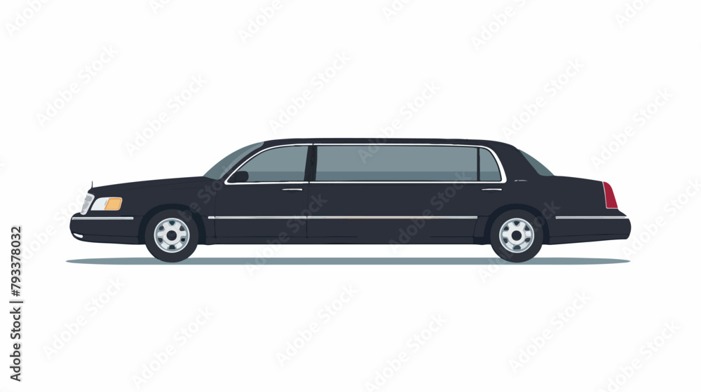 Limousine car isolated. Vector flat style illustration