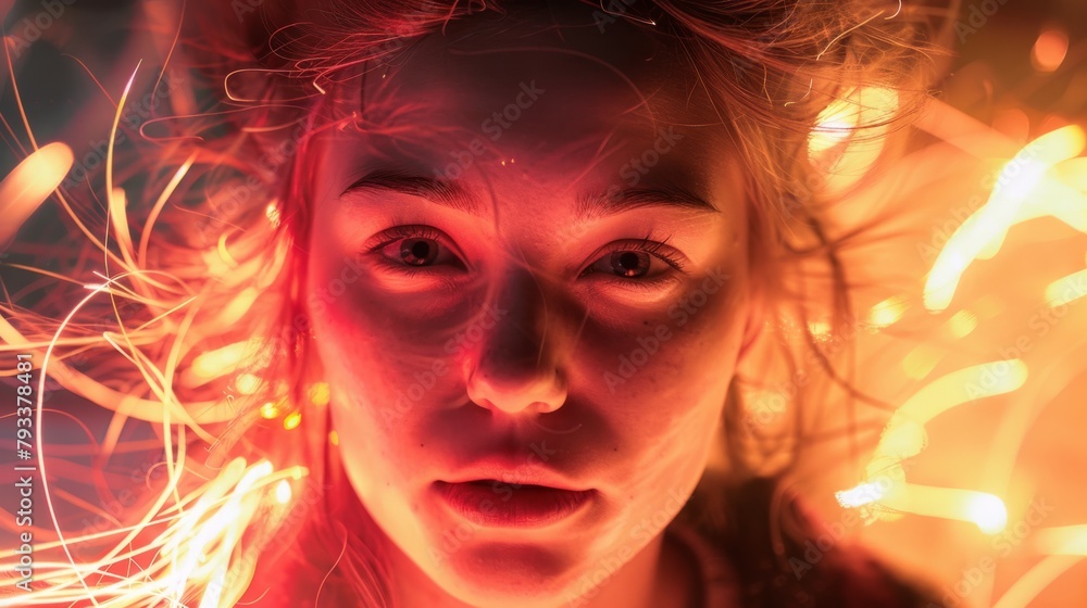 Portraits with lighting generative ai Portraits with lighting generative ai