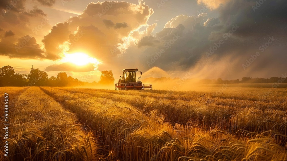 Fototapeta premium rural life and agricultural landscapes generative ai