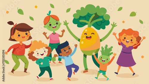 The party ends with a vegetablethemed dance party with songs like The Carrot Conga and The Broccoli Bop getting the kids up and moving to