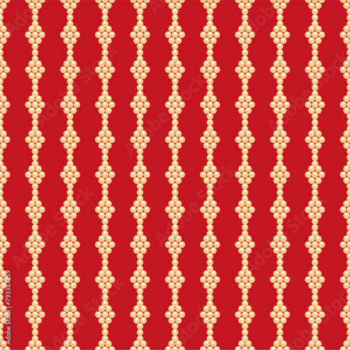 Seamless glamour print pattern with beads jewelry art decor wallpaper for textile, package, paper