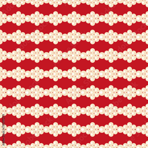 Seamless glamour print pattern with beads jewelry art decor wallpaper for textile, package, paper
