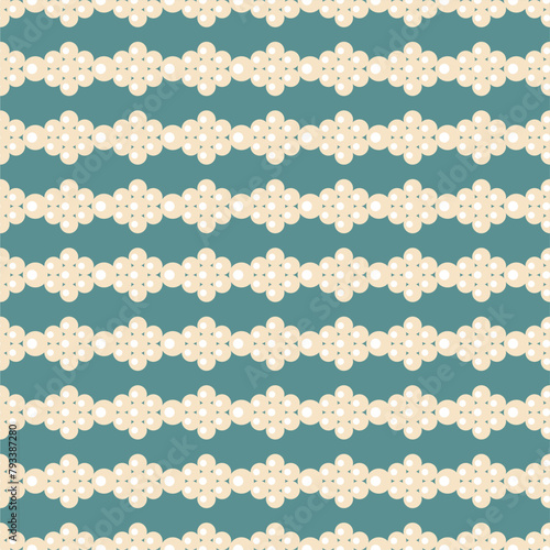 Seamless glamour print pattern with beads jewelry art decor wallpaper for textile, package, paper