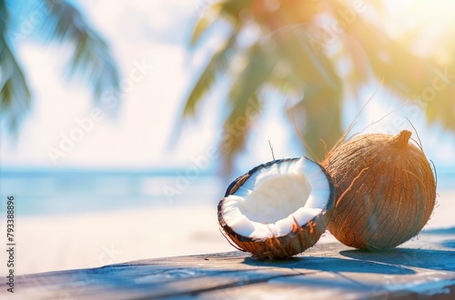 coconut on the beach