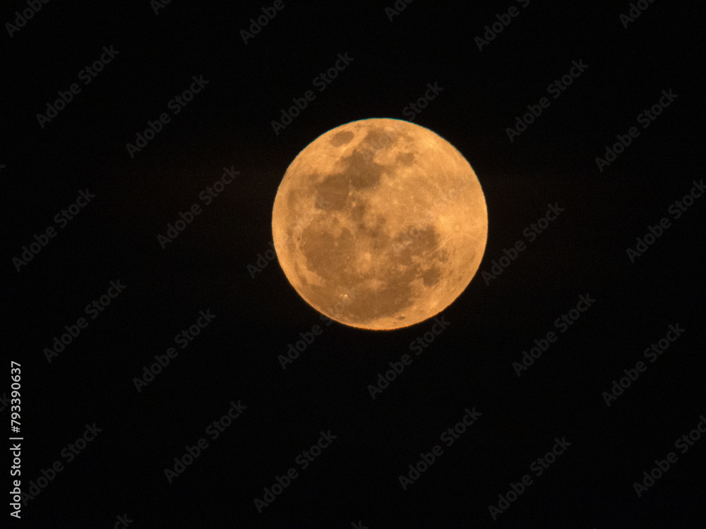Obraz premium rose full moon in caracas, venezuela 04/23/24