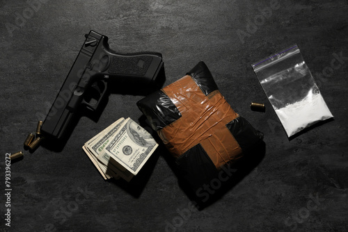 Drug package with money and...