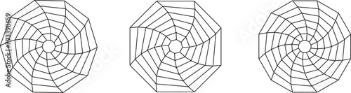 Octagon spider grid vecor,spider grid pattern Vector illustration.