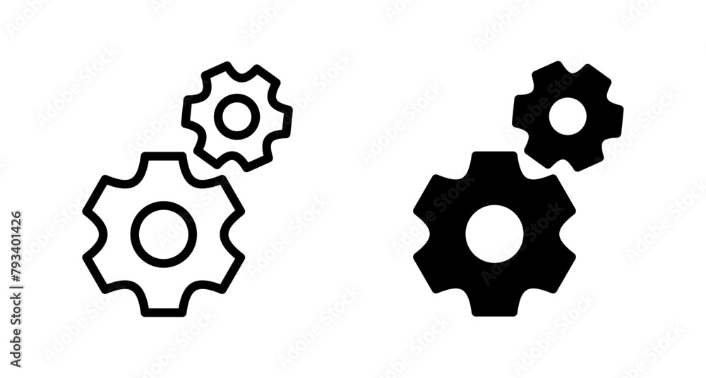 setting Icon vector isolated on white background. setting vector icon. Cog settings Icon Symbol. Gear setting Icon vector isolated on white background. setting vector icon. Cog settings Icon Symbol. Gear