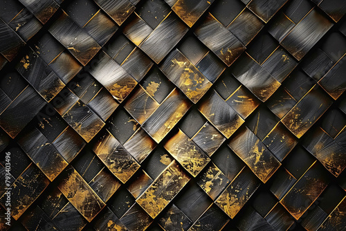 Abstract metal iron liquid gold background.