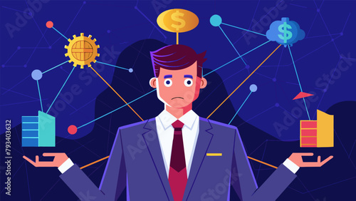 A wealthy businessman using neural tech to manipulate stock market prices causing financial instability for others..