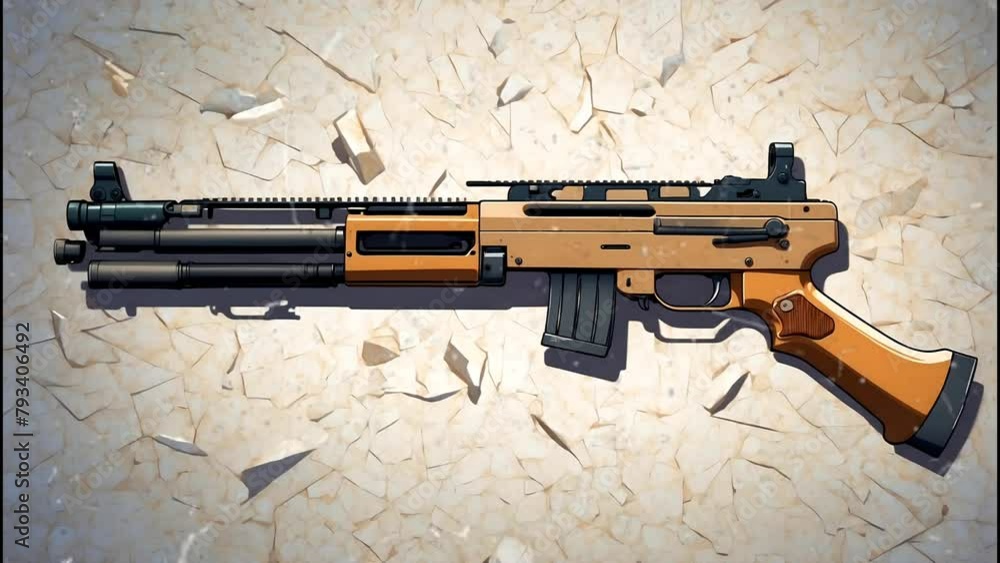 Looping Animation: Rifle Demolition as a Symbol of Peace and ...