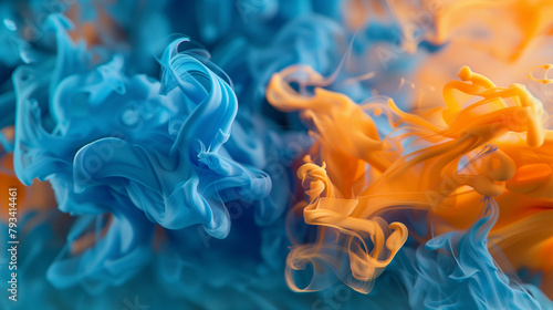 Mesmerizing Smoke Swirls: Colorful Flowing Light