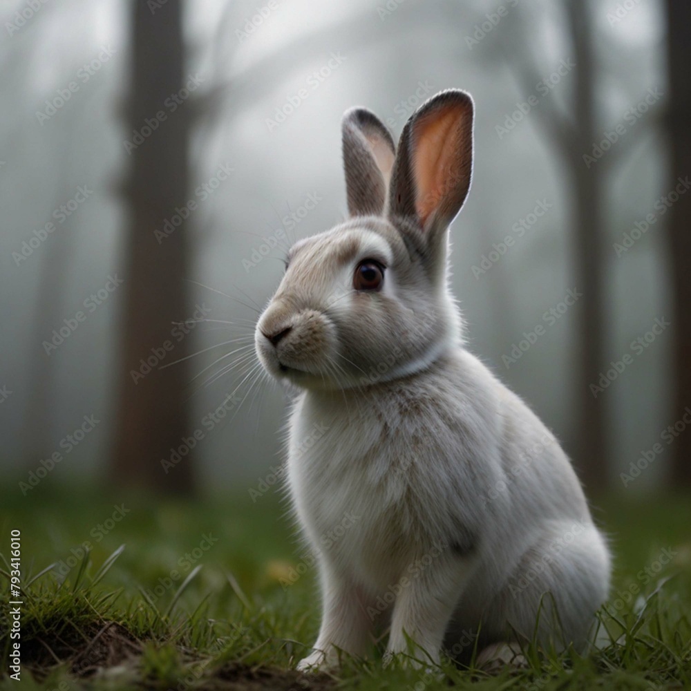 Cute pet rabbit