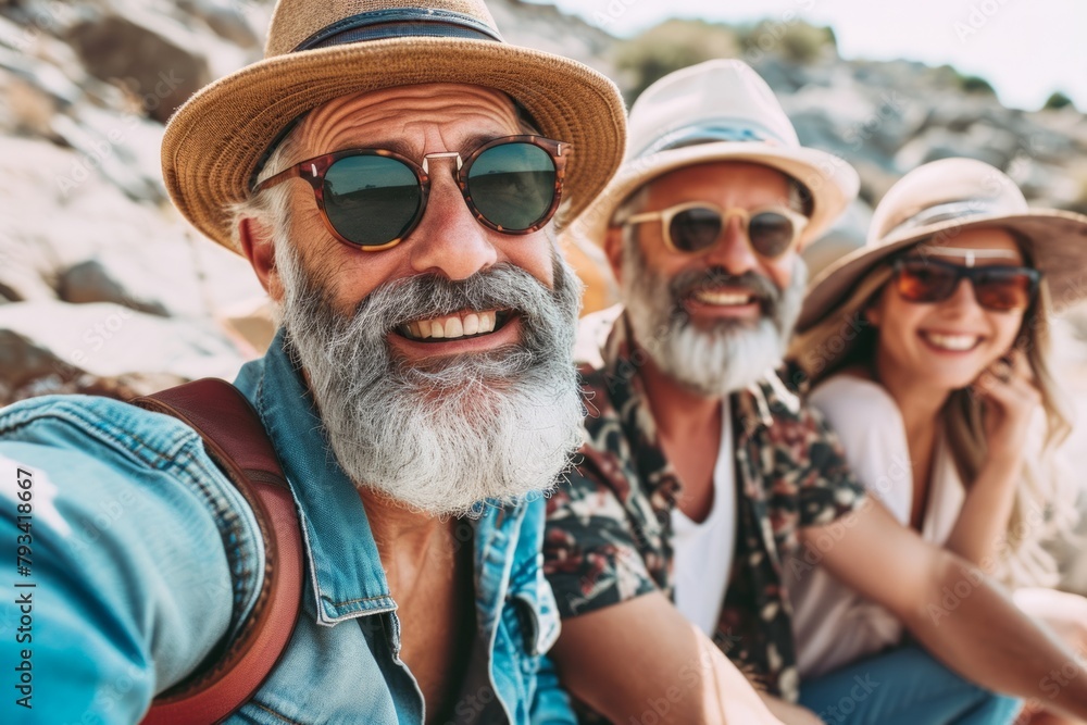 Group of friends traveling together and making selfie. Group of people having fun on vacation. Group of friends traveling together and making selfie. Group of people having fun on vacation.