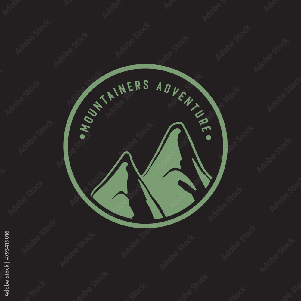 Mountain adventure badge logo vector graphic of illustration Mountain adventure badge logo vector graphic of illustration