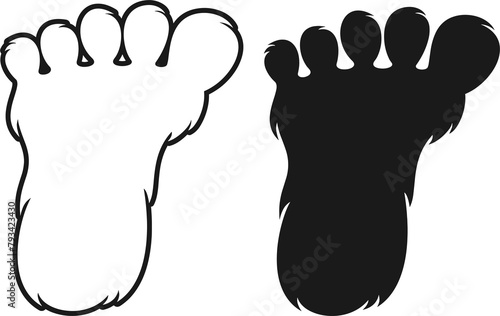 Bigfoot print SVG, Yeti print svg, sasquatch svg, bigfoot svg, Bigfoot print vector, Bigfoot footprint 