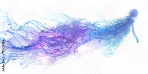 Ethereal: The Wispy Figure and Translucent Form - Picture a wispy figure with a translucent form, illustrating the ethereal nature of a ghost.