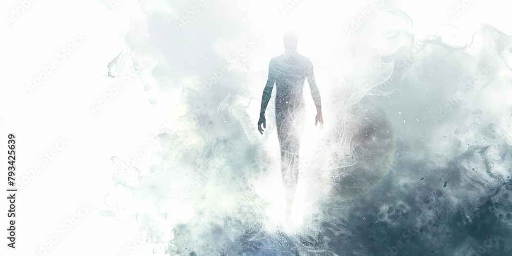 Residual Energy: The Echoing Footsteps and Cold Drafts - Imagine echoing footsteps and cold drafts in an empty space, illustrating the residual energy of a ghost Residual Energy: The Echoing Footsteps and Cold Drafts - Imagine echoing footsteps and cold drafts in an empty space, illustrating the residual energy of a ghost
