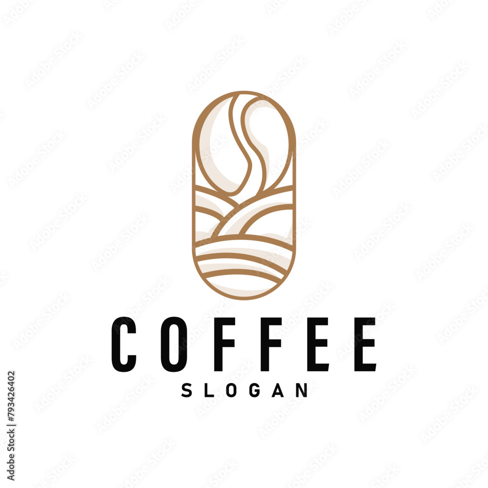 Simple caffeine drink coffee logo design cafe business vector coffee beans, bar, restaurant vintage model Simple caffeine drink coffee logo design cafe business vector coffee beans, bar, restaurant vintage model