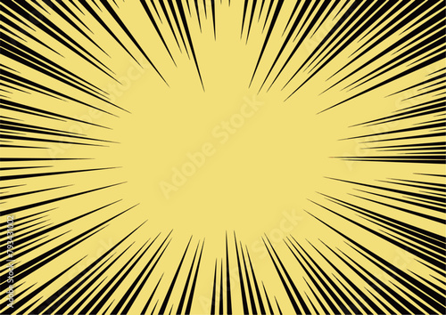 強烈なイメージの集中線