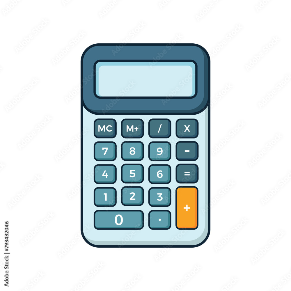 cartoon calculator counting vector illustration template design cartoon calculator counting vector illustration template design